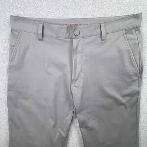 Rhone Tech Chino Pants Mens 31X35‎ Grey Performance Straight Commuter Office
